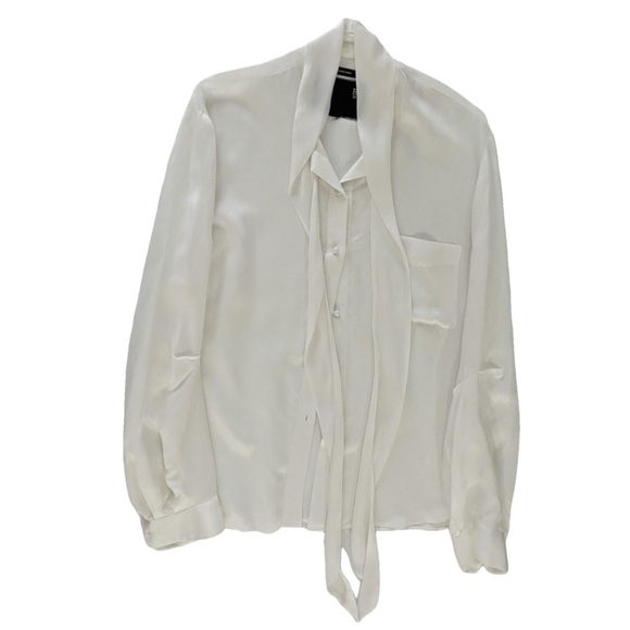 R13 Womens Lavallière Neck Blouse. Large - Picture 2 of 9